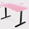 OVERDRIVE Gaming PC Desk Carbon Fiber Style, Pink and Black, with Headset Holder, Gaming Mouse Pad