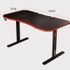 OVERDRIVE Gaming Desk 139cm PC Setup Table Computer Carbon Fiber Style Black