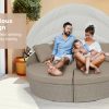 LONDON RATTAN Day Bed Daybed Sofa Garden Wicker Outdoor Furniture Round