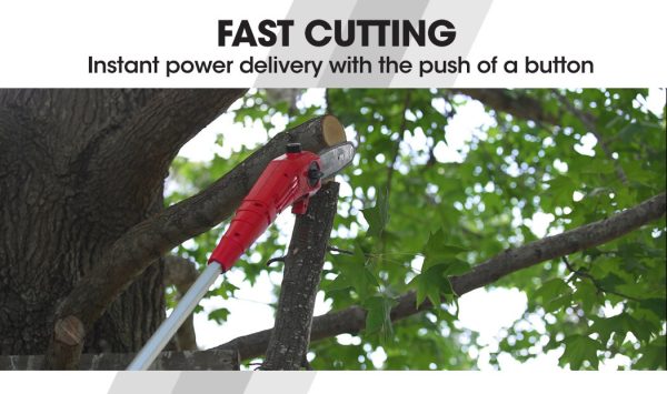 20V Lithium-Ion Pole Chainsaw Tool Cordless Battery Electric Saw Pruner
