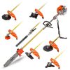 62CC Pole Chainsaw Hedge Trimmer Brush Cutter Whipper Snipper Multi Tool Saw