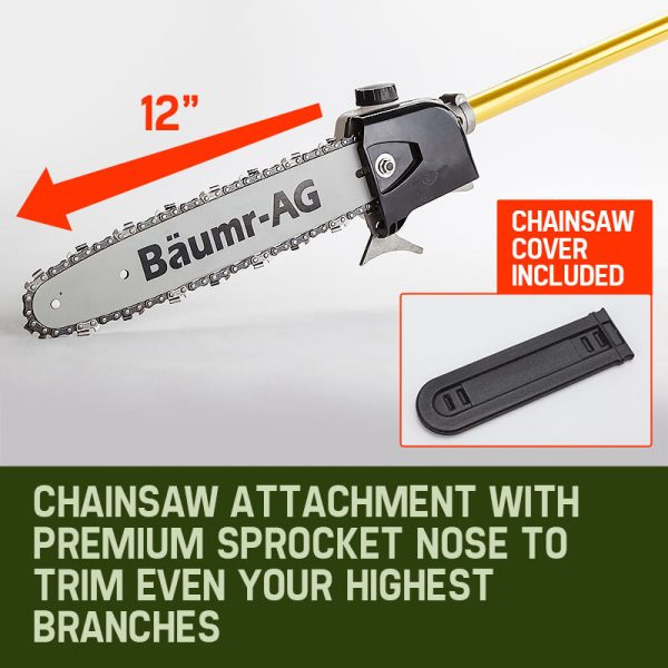 65CC Petrol Pole Chainsaw Chain Saw Pruner Pro Arbor Tree Tool Cutter
