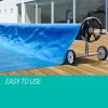 AURELAQUA Solar Swimming Pool Cover + Roller Wheel Adjustable 400 Bubble 6 x 3.2