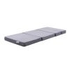 GOMINIMO 4 Fold Memory Foam Folding Mattress Dark Grey Velvet GO-FM-104-EON
