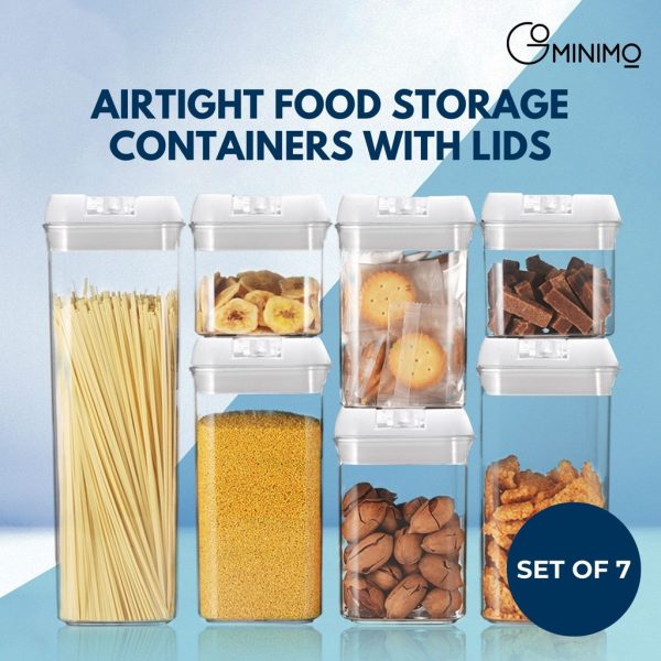 GOMINIMO Airtight Food Containers Set of 7 GO-STO-102-HL