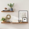 VASAGLE Floating Wall Shelf for Photos Decorations Rustic Brown