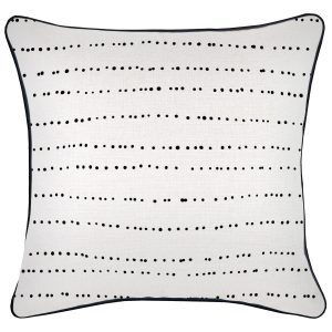 Cushion Cover-With Black Piping-Journey Black-45cm x 45cm
