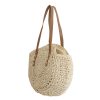 Round Straw Beach Bag Natural
