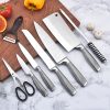 Stainless Steel 8PC Kitchen Chef Knife Block Set Knives Scissor Sharpener AU
