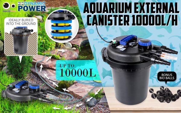 Combo Aquarium Garden Filter 10000L/H + Submersible Water Pump 10000L/H