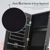 Black Mirror Jewellery Cabinet LOWE 146cm Organiser 2 Drawers