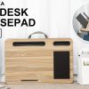 Kandaka Acacia Maple Lap Desk Laptop Tablet Stand Cushioned Lapdesk Mousepad