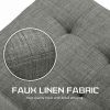 102cm Dark Grey Storage Ottoman Stool Fabric