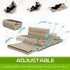 Double Seat Couch Bed Beige Sofa Gemini Leather