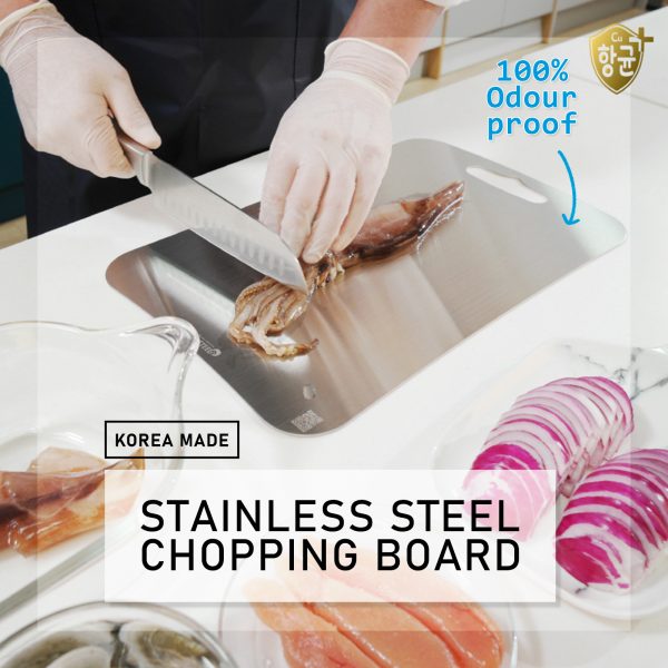Combo Large Stainless Steel Chopping Cutting Board + Chopping Boards Holder