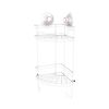 Double Corner Shelf Removable Suction Small – White