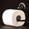 Black Toilet Roll Holder Removable Suction