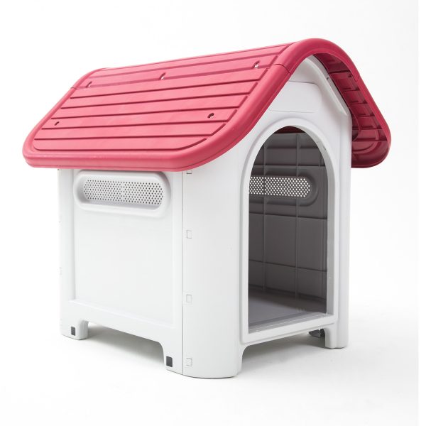 Pink Dog Kennel House Luna Plastic M