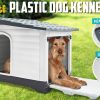 Blue Grey Dog Kennel House Plastic Weatherproof Outdoor Molly XXL