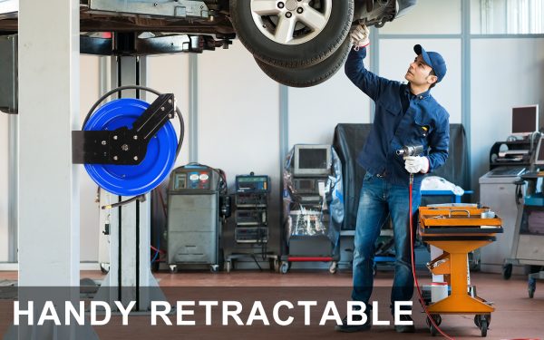 Air Hose Reel Automotive Industrial 15m Retractable Rewind