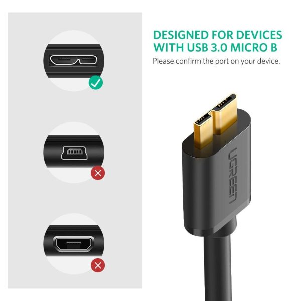 USB 3.0 A Male to Micro USB 3.0 Male Cable – Black 2M (10843)