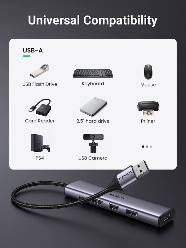 20805 USB 3.0 4-Port Hub with USB-C Power Port