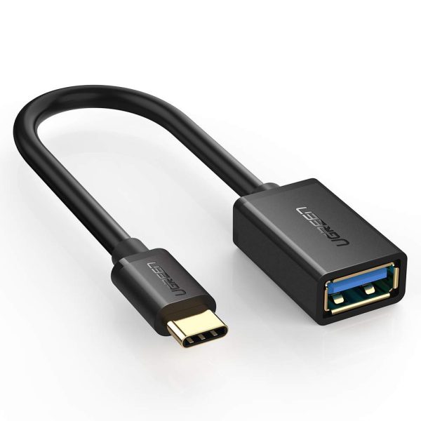 USB Type-C Male to USB 3.0 Type A Female OTG Cable – Black 15CM (30701)