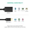 USB Type-C Male to USB 3.0 Type A Female OTG Cable – Black 15CM (30701)