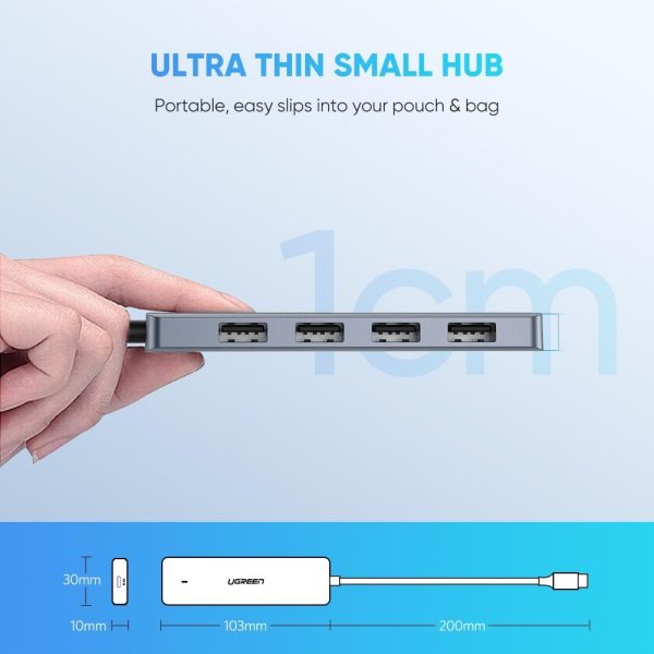4-Port USB3.0 Hub with Micro USB Power Supply 70336