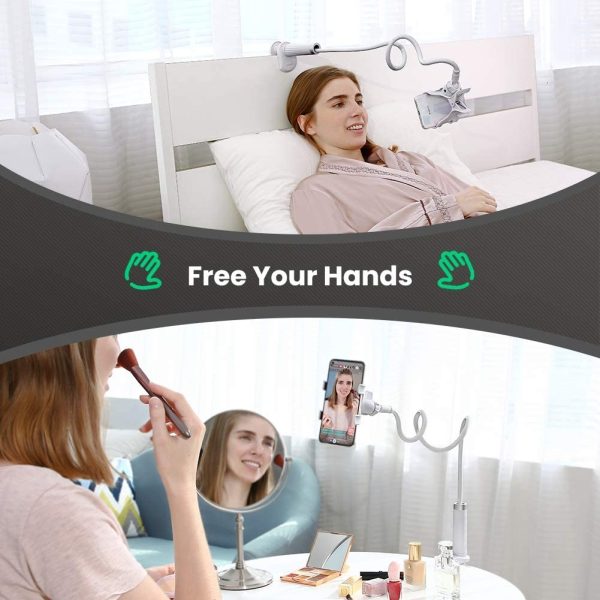 80515 Universal Phone Holder With Long Arm Silver 120cm