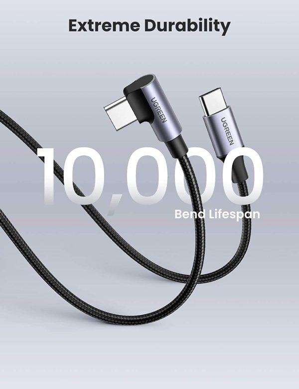 80714 USB-C 2.0 to Angle USB-C Cable Black 3M