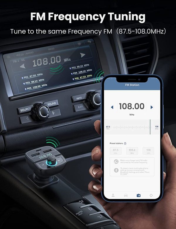80910 Car Bluetooth 5.0 FM Transmitter