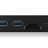 ICY BOX IB-HUB1417-i3 Frontpanel with USB 3.0 Type-C and Type-A hub with card reader