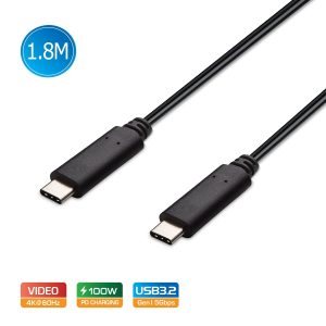 CA519 USB-C to USB-C Cable USB 3.2 Gen1 5A 100W PD 4K@60Hz 1.8M