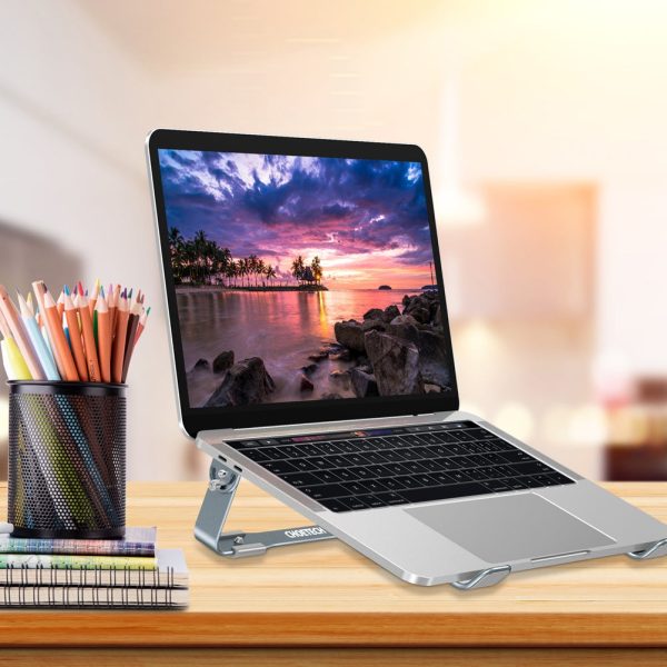 H033 Detachable Aluminum Cooling Laptop Stand Grey