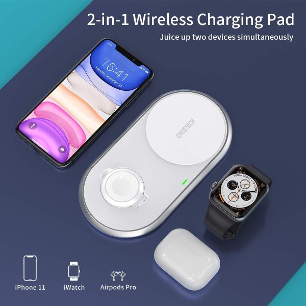 T317 2-in-1 Dual Wireless Charger Pad (MFI Certified)