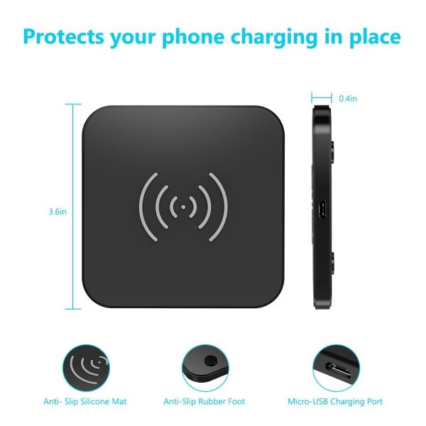 T511S Qi Certified 10W/7.5W Fast Wireless Charger Pad
