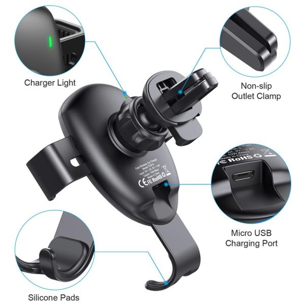 T536-S Fast Wireless Charging Car Mount Phone Holder
