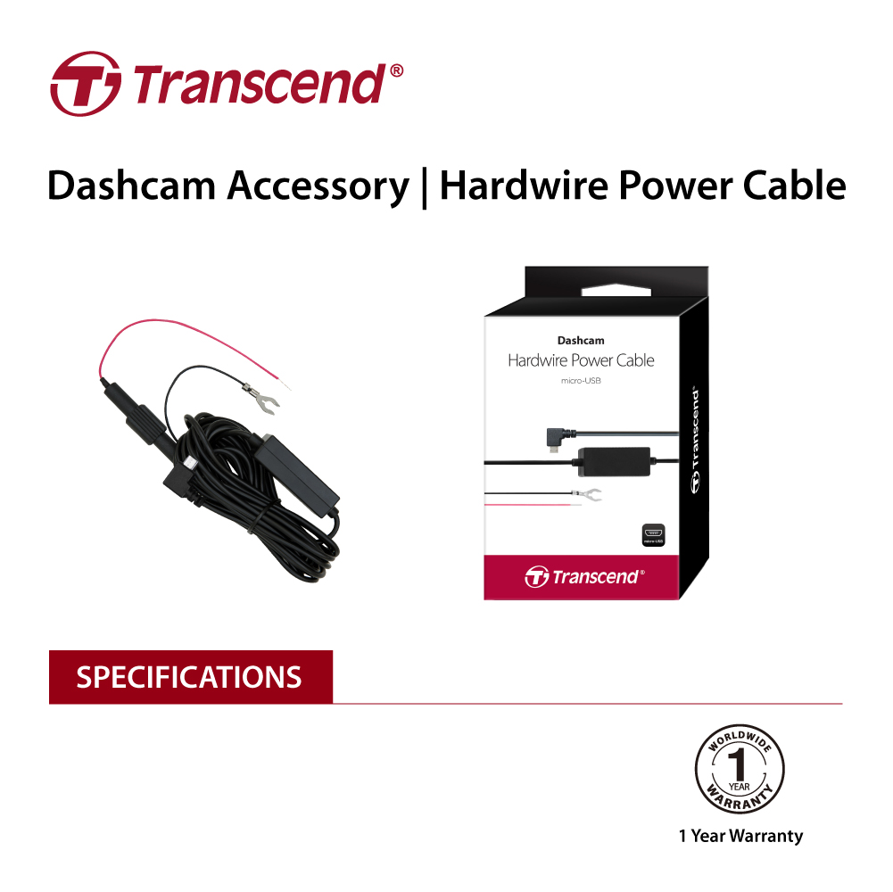 Transcend Ts Dpk Dashcam Hardwire Kit For Drivepro Micro B For Dp