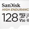 Sandisk High Endurance Microsdhc Card Sqqnr 128G Uhs-I C10 U3 V30 100Mb/S R 40Mb/S W Sd Adaptor Sdsqqnr-128G-Gn6Ia
