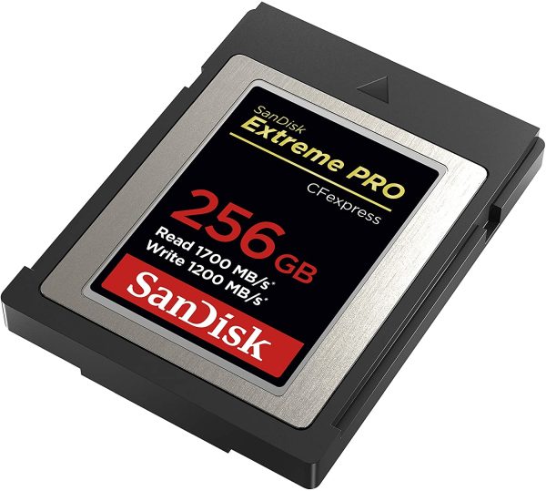 SanDisk 256GB Extreme PRO CFexpress Card Type B – SDCFE-256G-GN4NN READ 1700 MB/S WRITE 1200MB/S