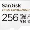Sandisk High Endurance Microsdhc Card Sqqnr 256G Uhs-I C10 U3 V30 100Mb/S R 40Mb/S W Sd Adaptor Sdsqqnr-256G-Gn6Ia
