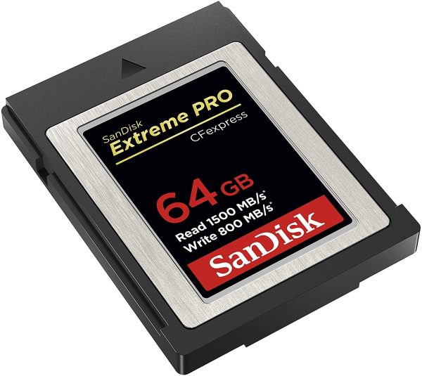 SanDisk 64GB Extreme PRO CFexpress Card Type B – SDCFE-064G-GN4NN READ 1500 MB/S WRITE 800MB/S