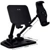 Universal and Adjustable Double Arm Stand Holder White