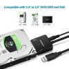 SA236 USB 3.0 to SATA Adapter Cable Converter with Power Supply for 2.5″ & 3.5″ HDD SSD