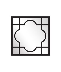 Window Style Mirror – Black Square 75cm x 75cm