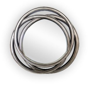 Trio Circle Mirror – Antique Silver 100cm x 100cm