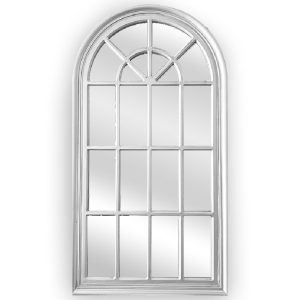 X-Large Window Style Mirror – White Arch 100 CM x 180 CM