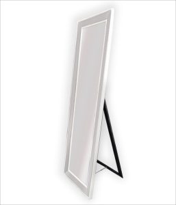 White Beaded Framed Mirror – Free Standing 50cm x 170cm