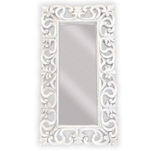 LUX Boroque Mirror - Gloss White 91cm x 167cm